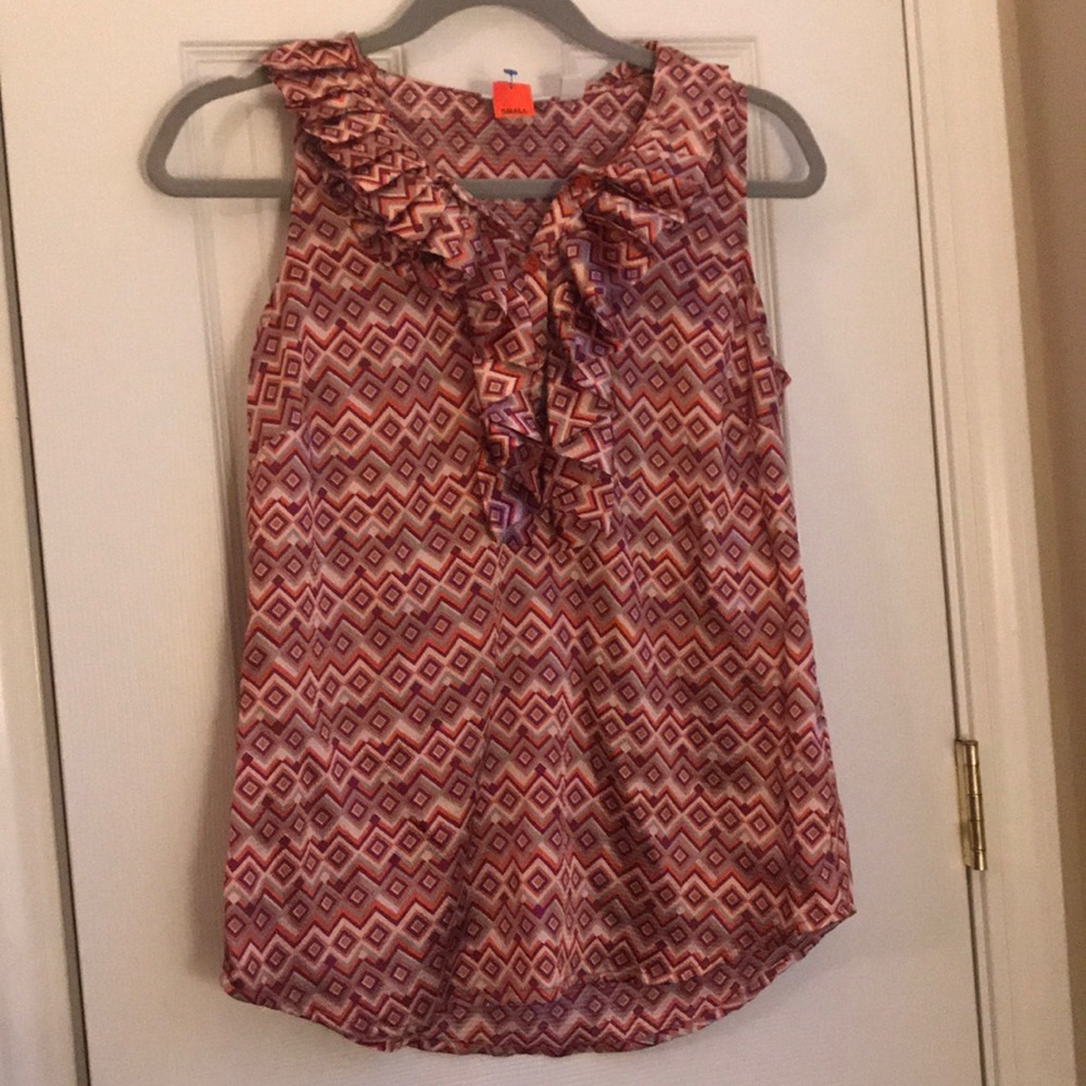 Ruffled Colorful Blouse